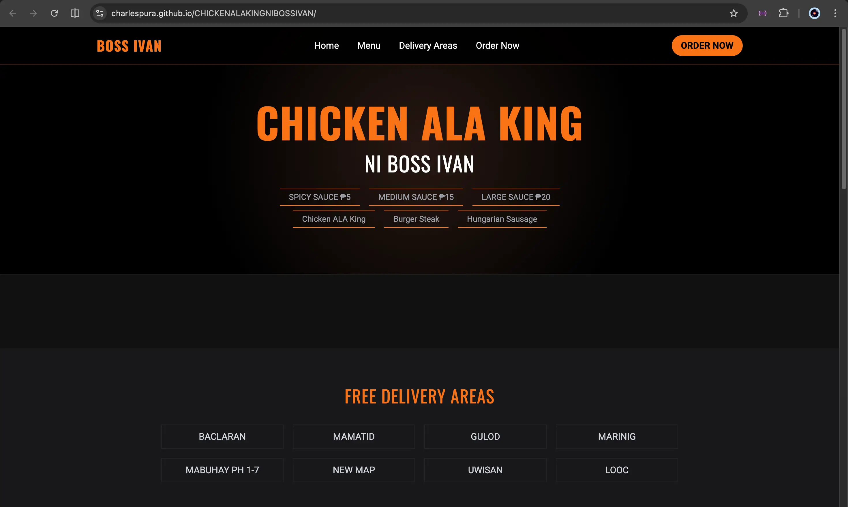 CHICKENALAKINGNIBOSSIVAN Order System
